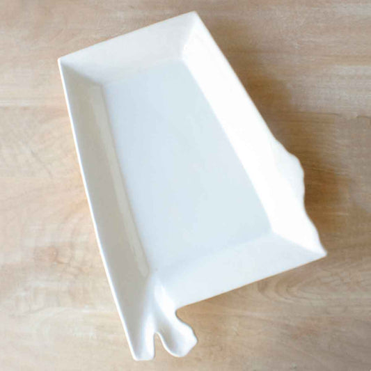 Alabama Shaped Platter   White   16"