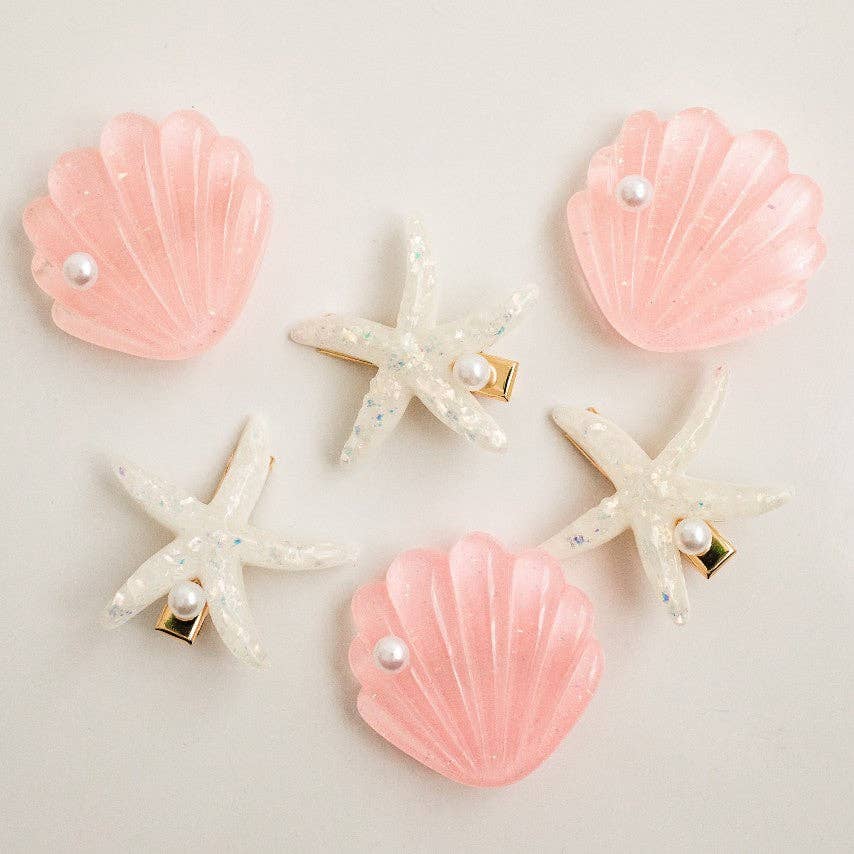 Cheeky Plum - Hair Clip Set - Under the Sea - Pink