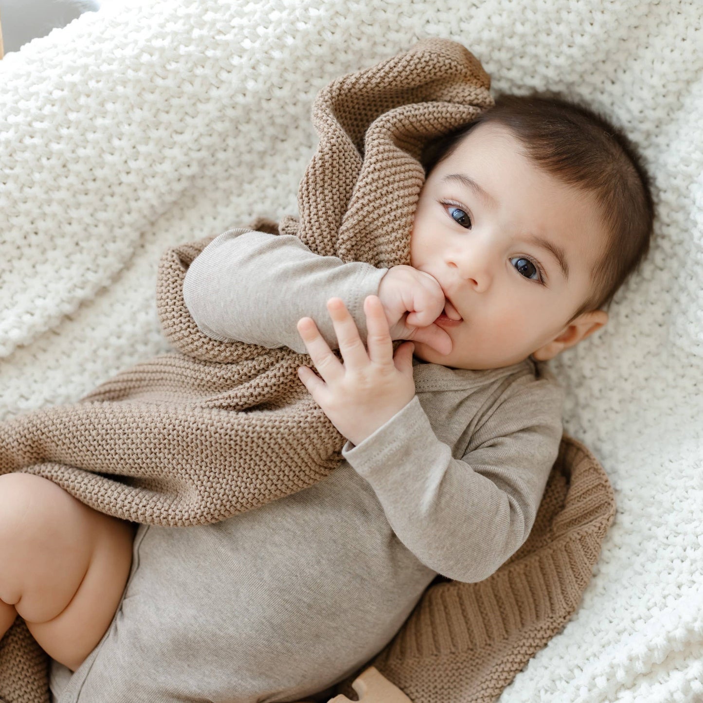 Bleu La La - 100% Organic Luxury Cotton Swaddle Receiving Baby Blanket