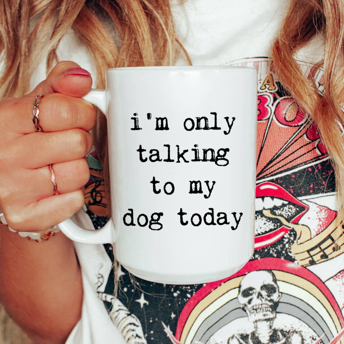 Mug and Mini - Only talking to my dog today, Dog lover, dog mug, coffee mug