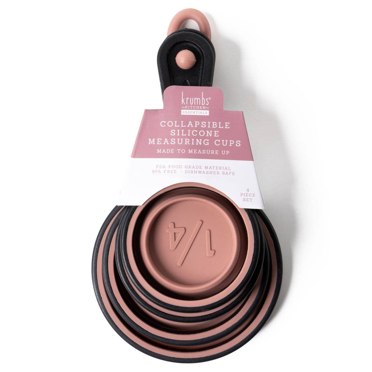 DM Merchandising - Krumbs Kitchen Silicone Collapsible Measuring Cups 4pcs Set