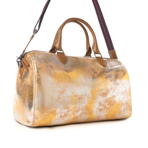 MYRA Ranger’s Echo Snake Print Leather Duffle Bag