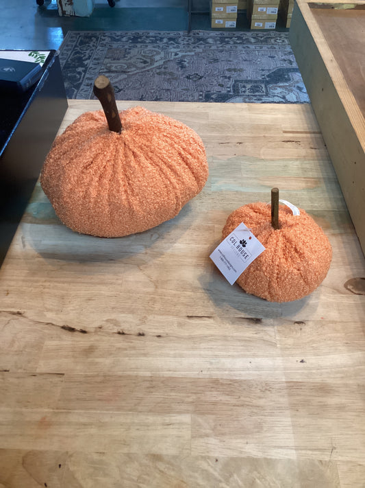 Small Orange Chenille Pumpkin