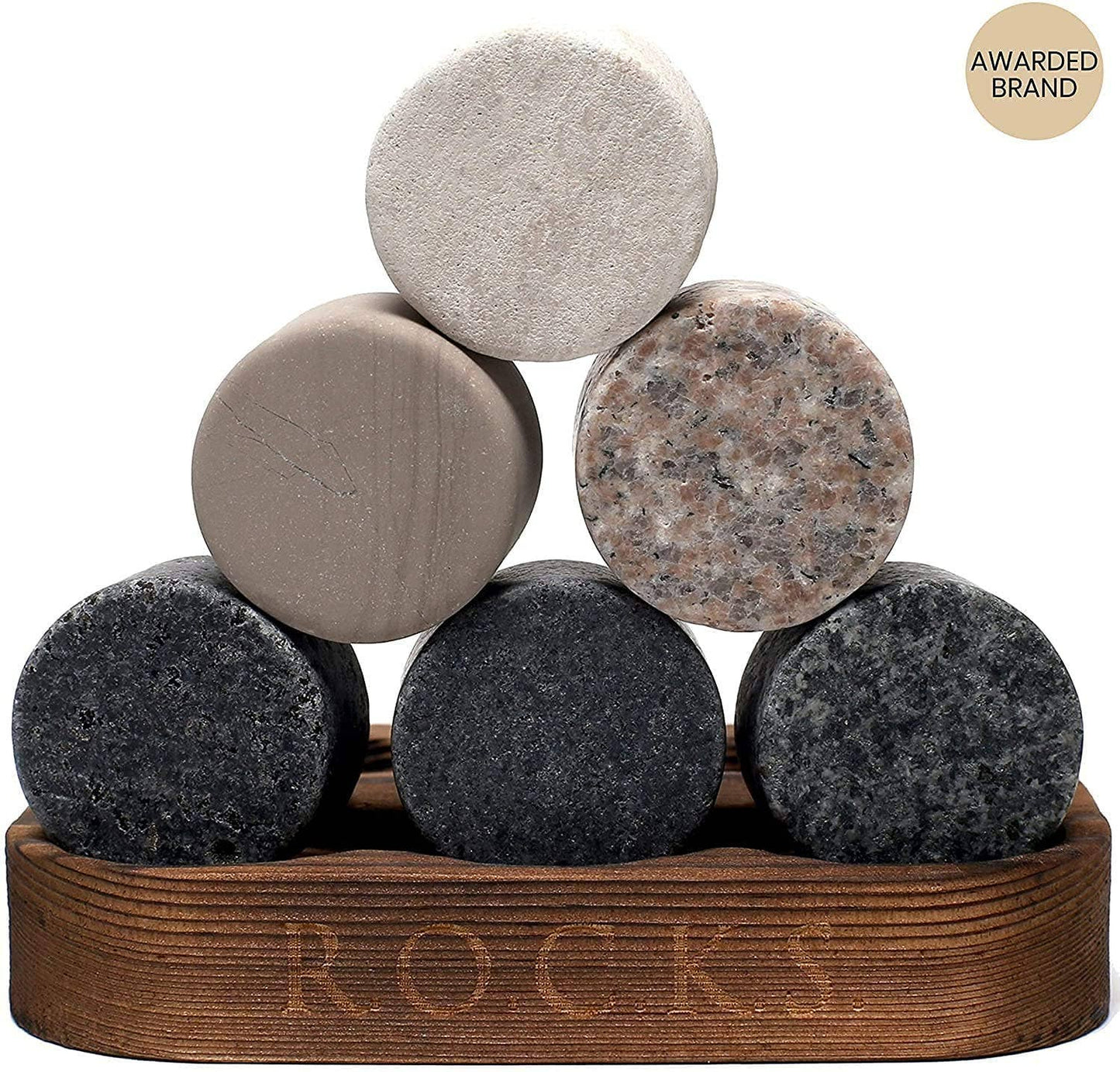 ROCKS Whiskey Chilling Stones - The Connoisseur's Set - Reserve Whiskey Glass Edition