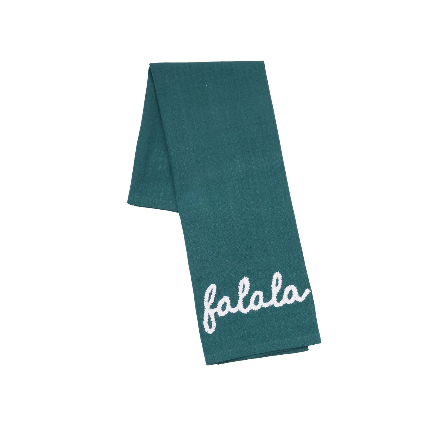 carol & frank - Christmas Falala Green Kitchen Towel