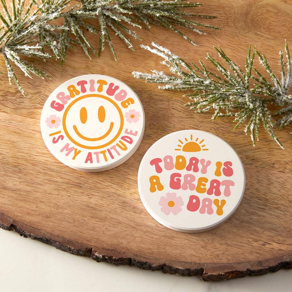 Clairmont & Co - Car Coaster Pack, Teenage Girl Gift, Happy, Bright and Fun
