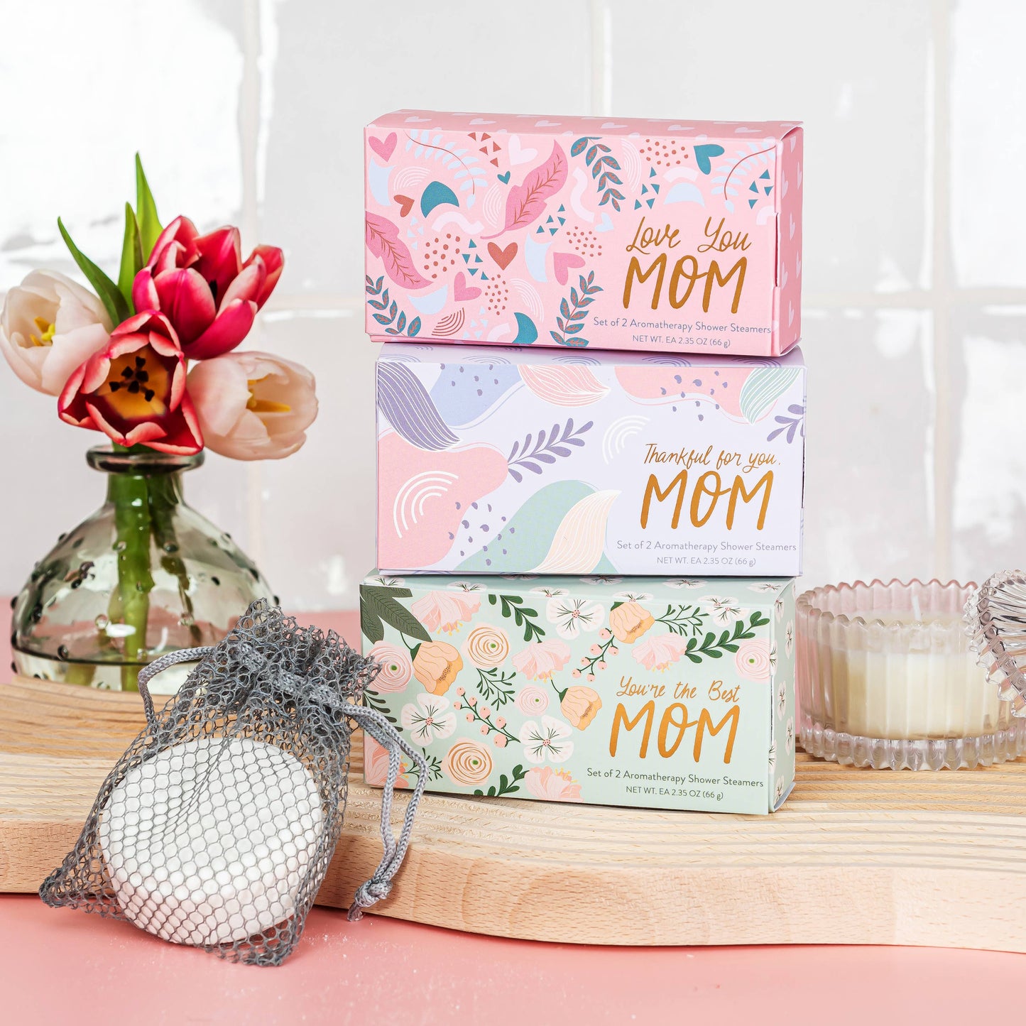 Cait + Co - Best Mom Shower Steamer Gift Set