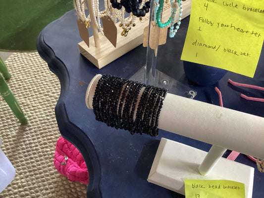 Black bead bracelet