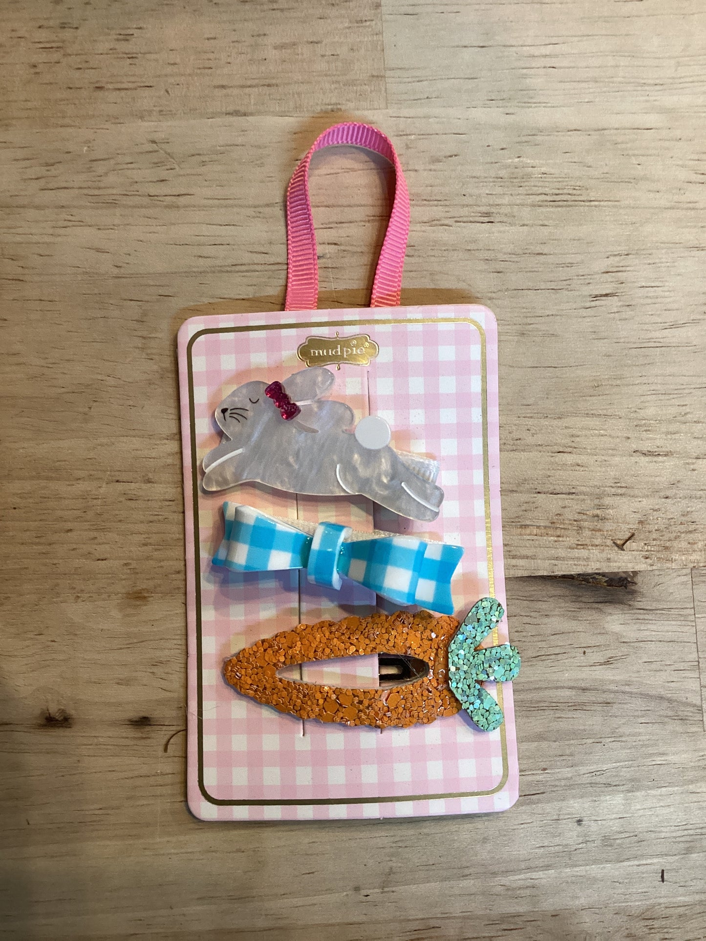 Pink Easter hair clips