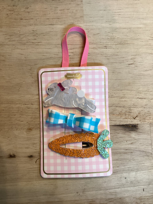 Pink Easter hair clips