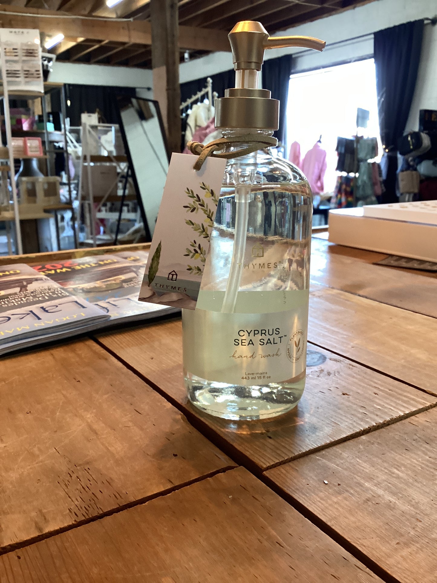 Thymes Hand Wash Soap; Cypress Sea Salt