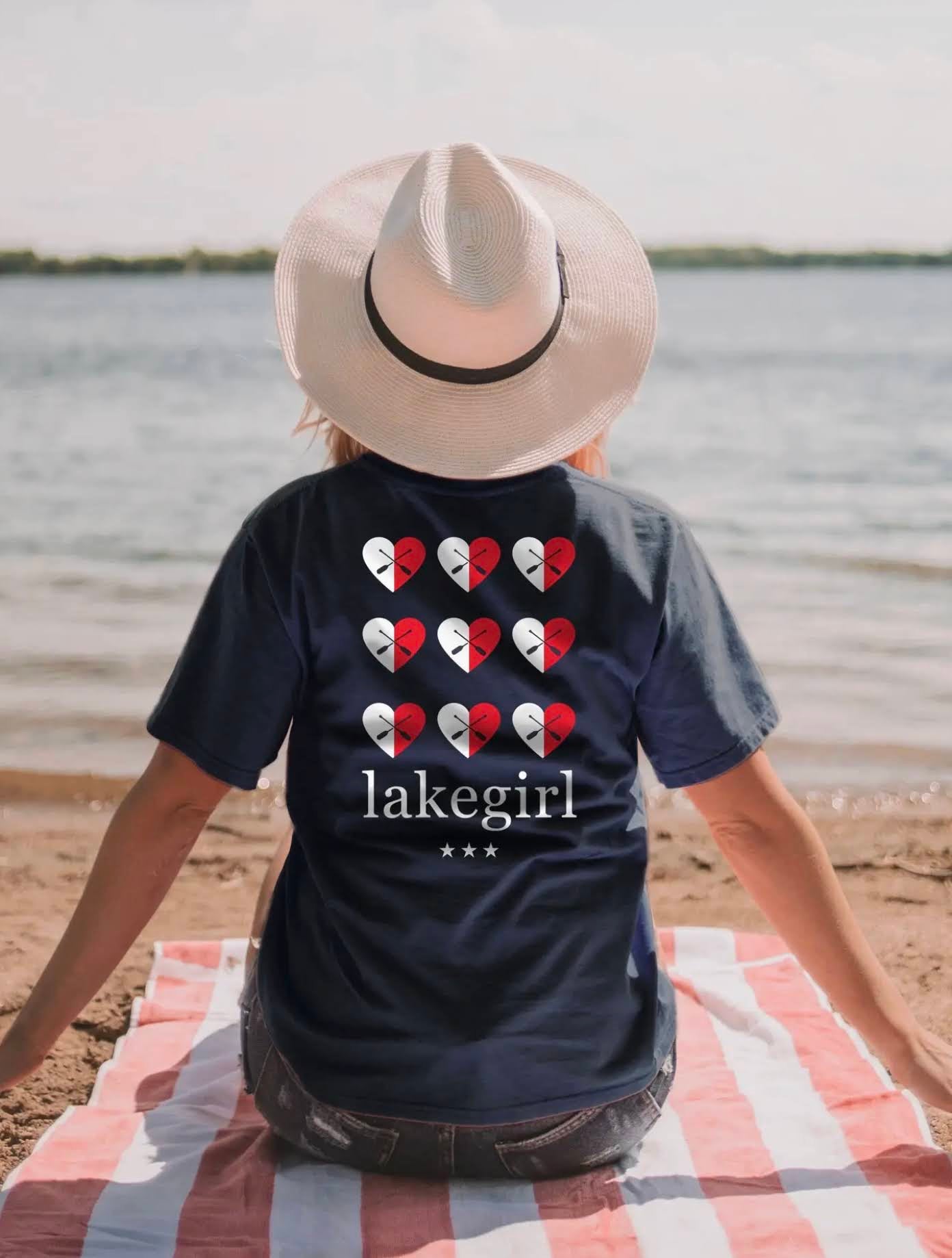 Lake Girl Heart Paddles Tee