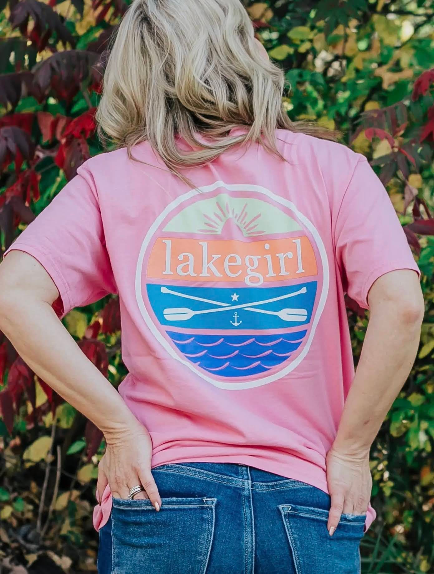 Lakegirl Paddle Tee in Pink