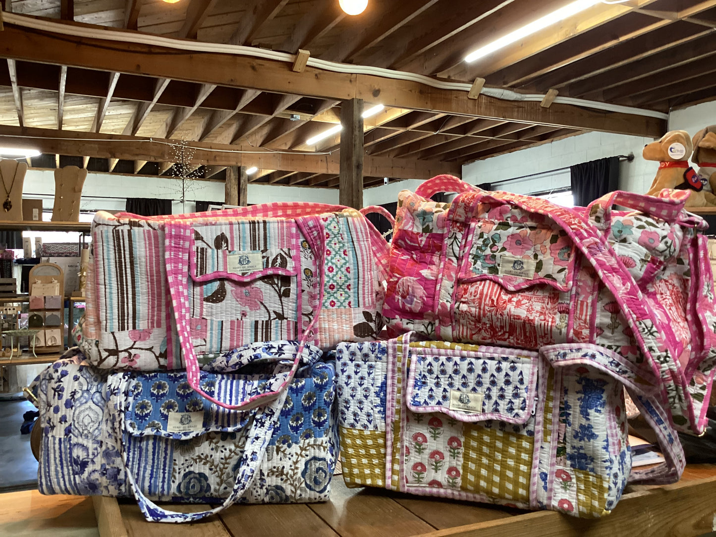 Quilted Weekender Duffle Bag by Heart of Grace