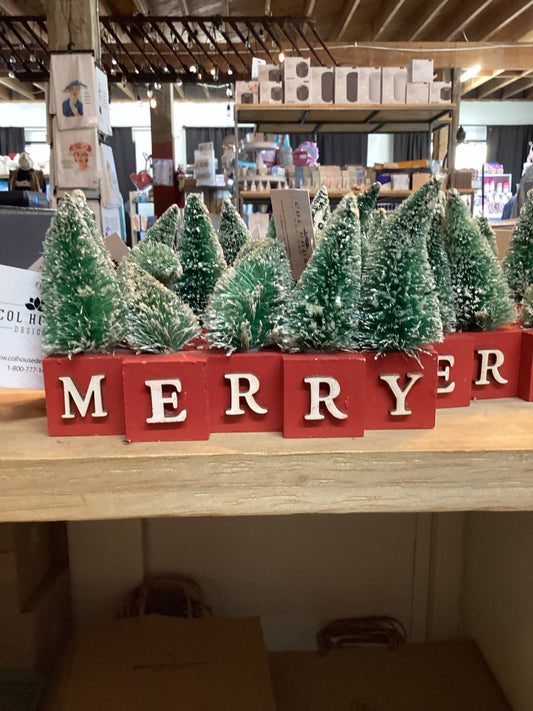 MERRY BLOCKS GLITTER TREES