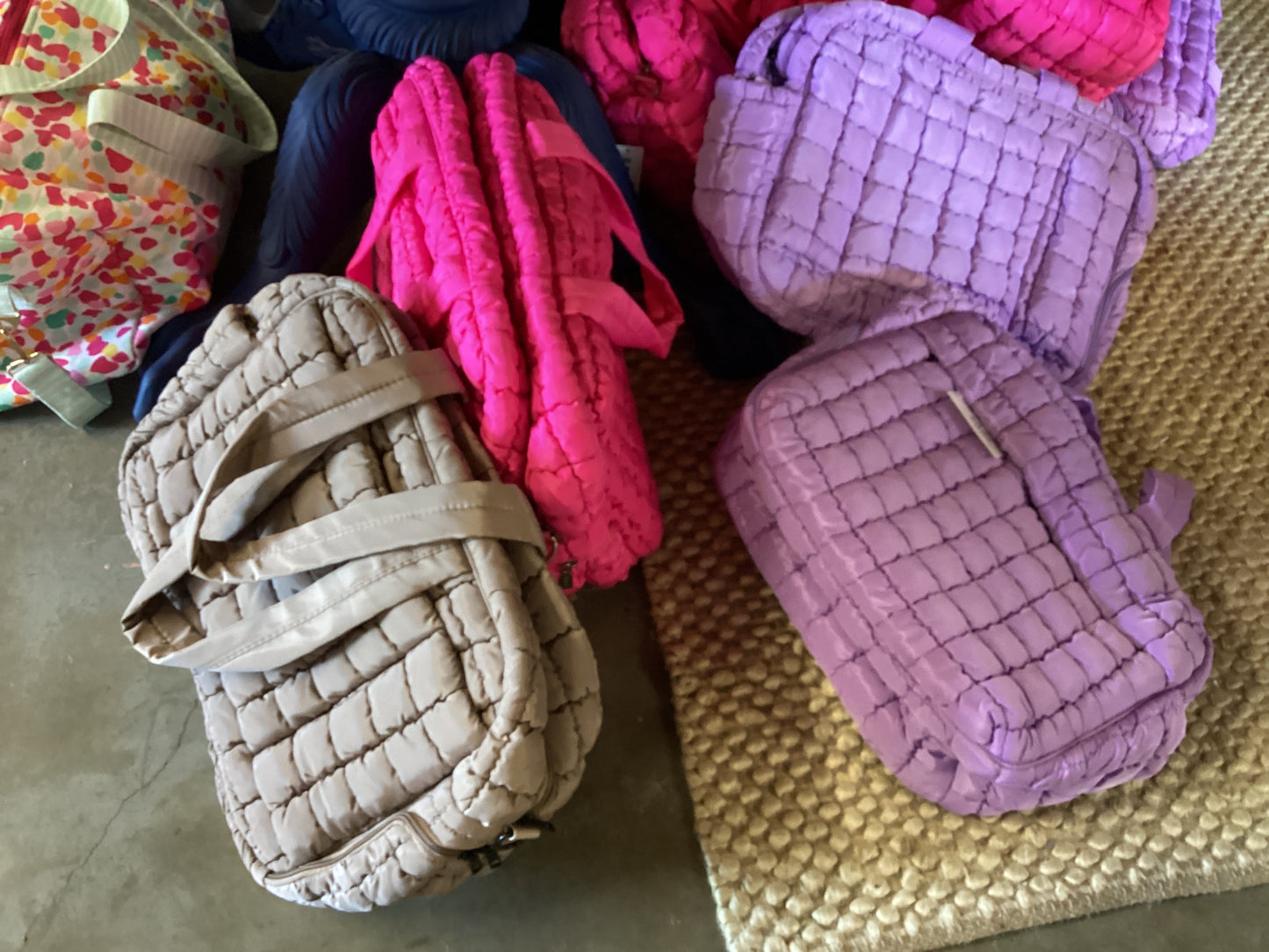 QUILTED DUFFLE WEEKENDER BAG