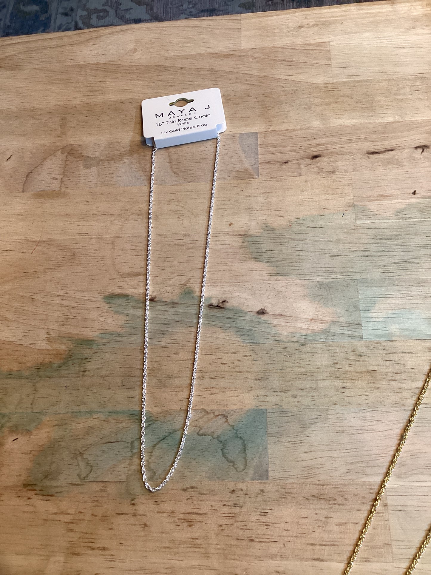 Maya J Chain Necklace thin rope