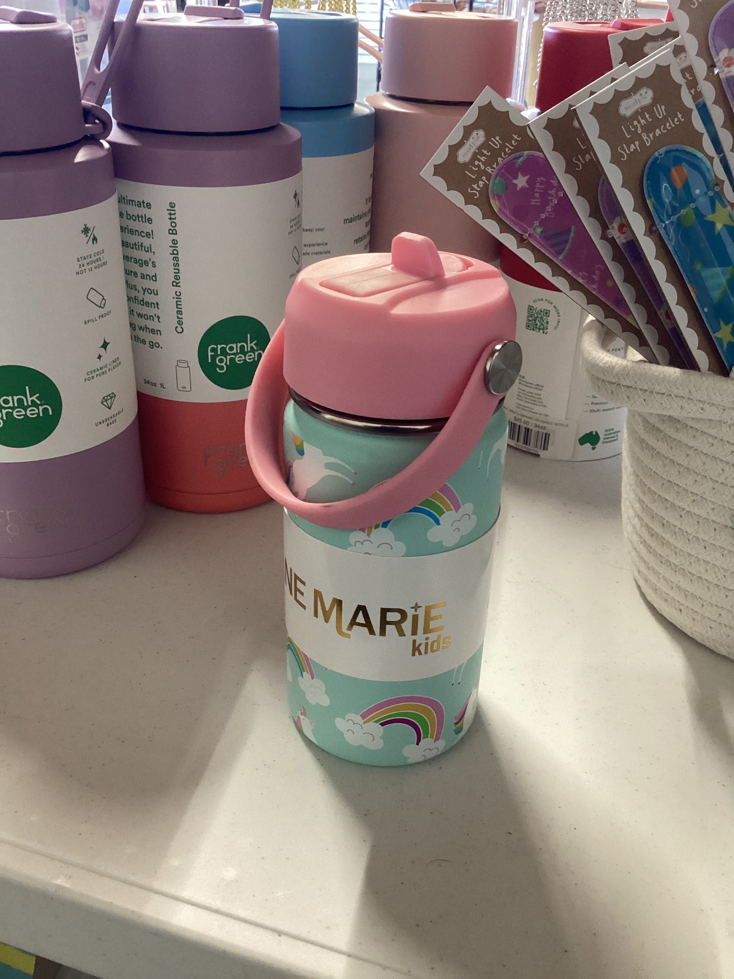 Kids Leaping Unicorn 12 Oz. Bottle With Straw Cap