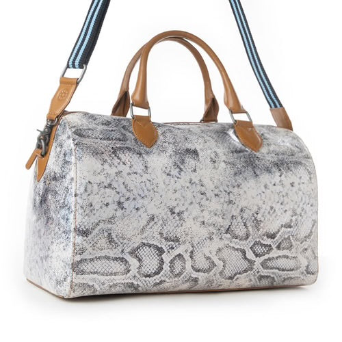 MYRA Ranger’s Echo Snake Print Leather Duffle Bag