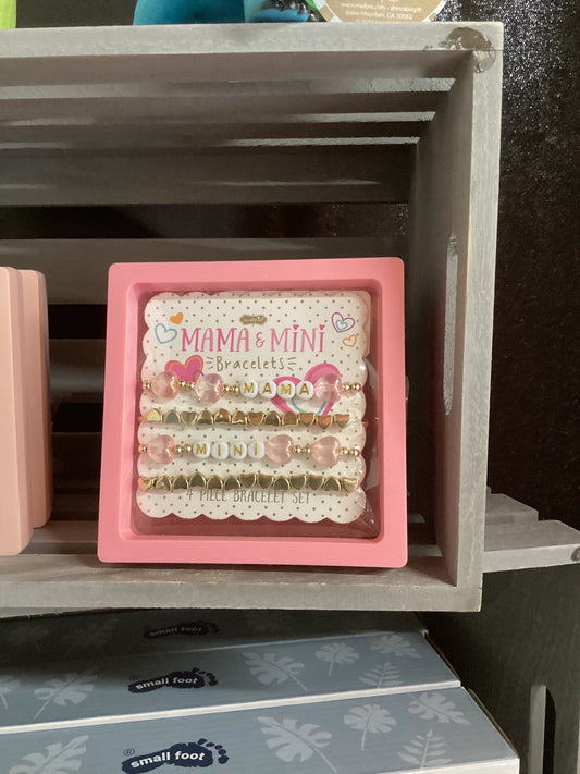 Pink Mama and mini bracelets