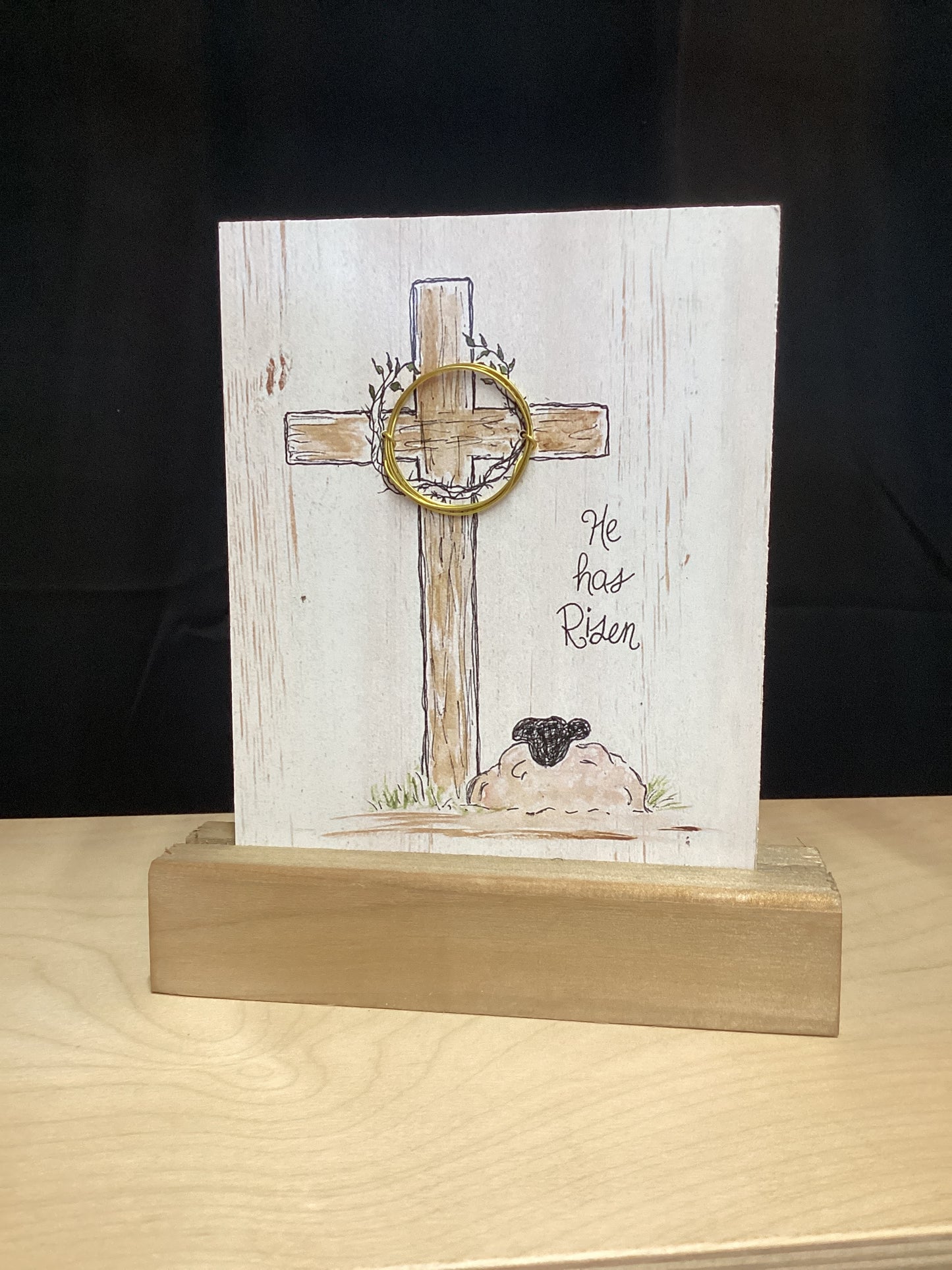 He is Risen Table Sign