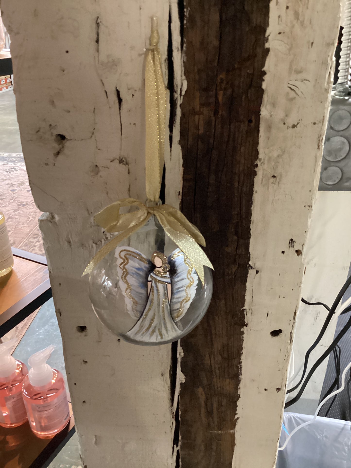 Glass angel ornament