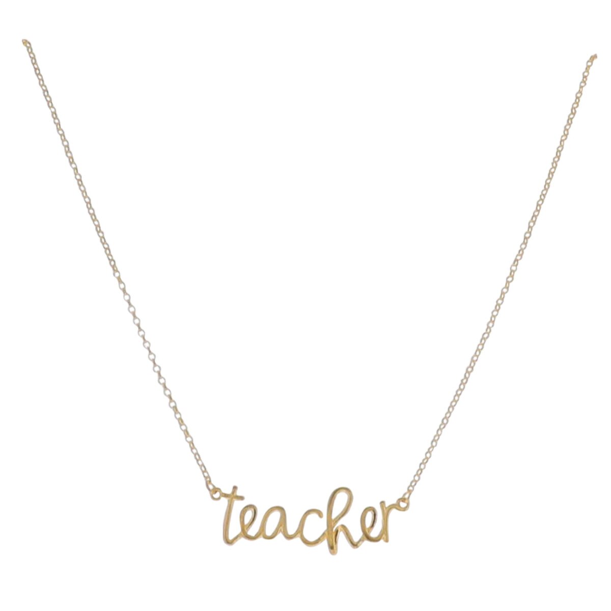 JM teacher necklace