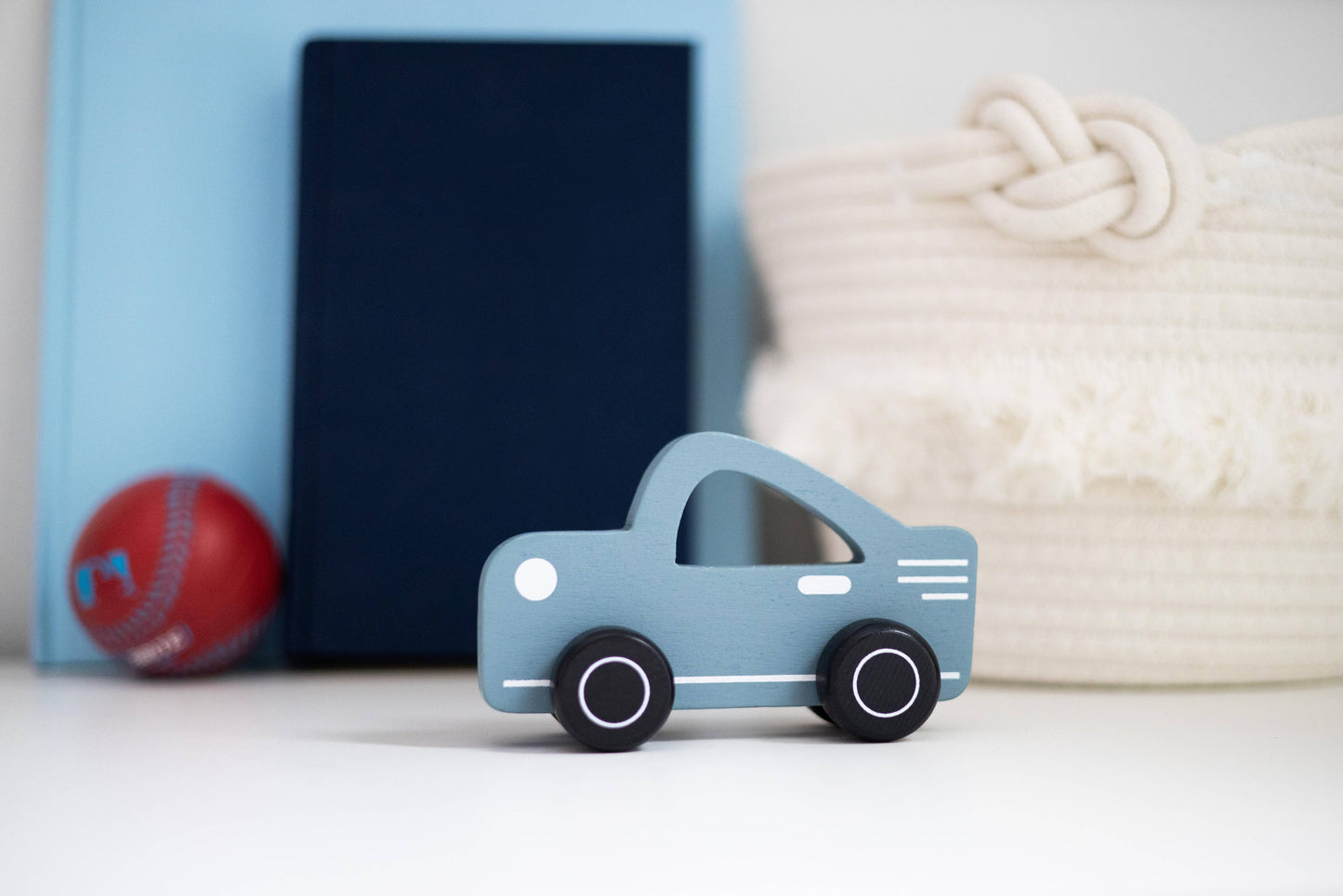 Pearhead - Wooden Toy Car, Baby & Toddler Toy Nursery Decor
