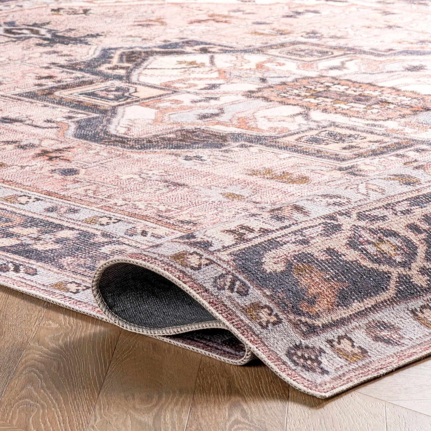 nuLOOM - Sasha Machine Washable Medallion Area Rug