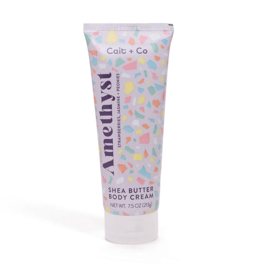 Cait + Co - Shea Butter Body Cream - 7.5oz Amethyst | Gem Collection
