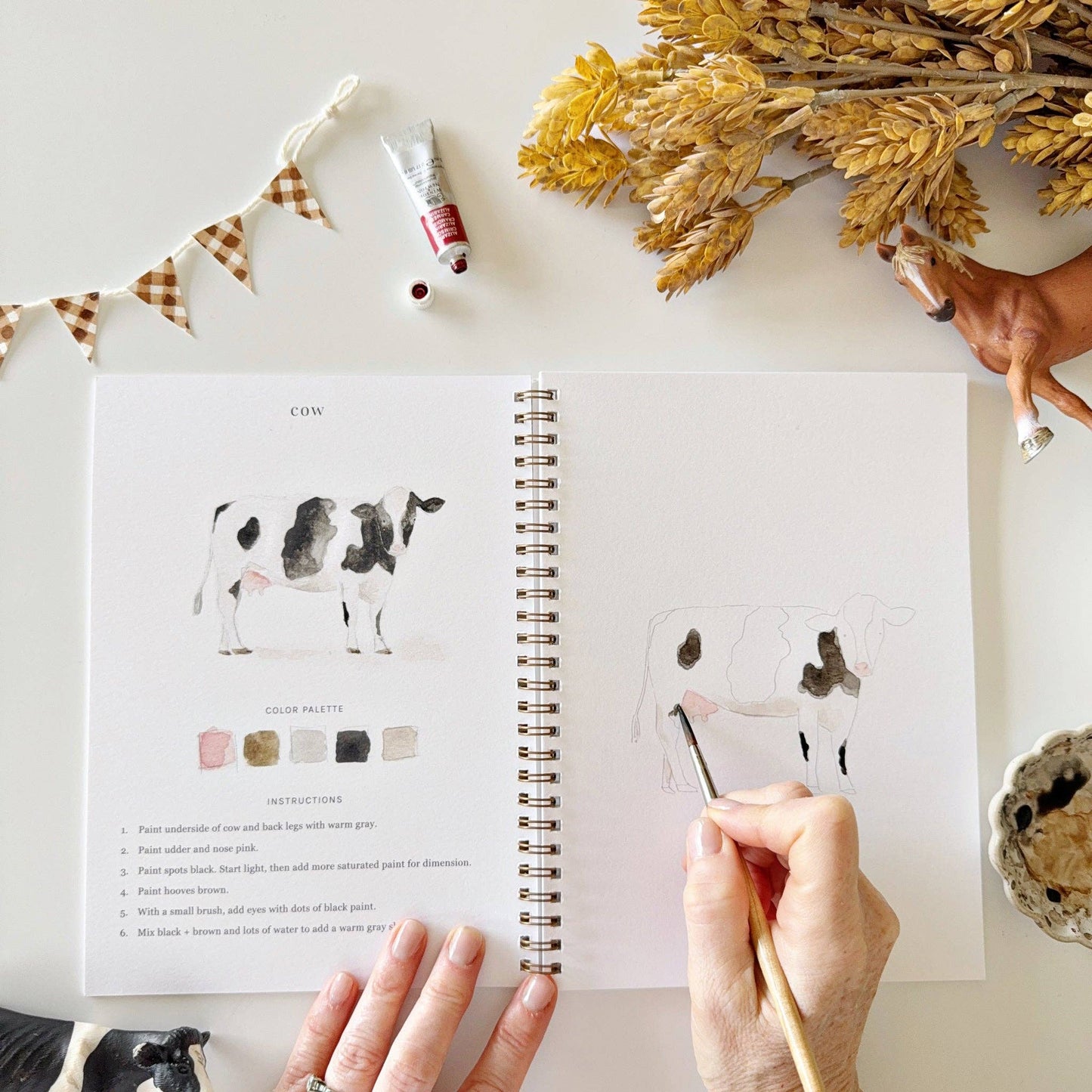 emily lex studio - Farm watercolor workbook