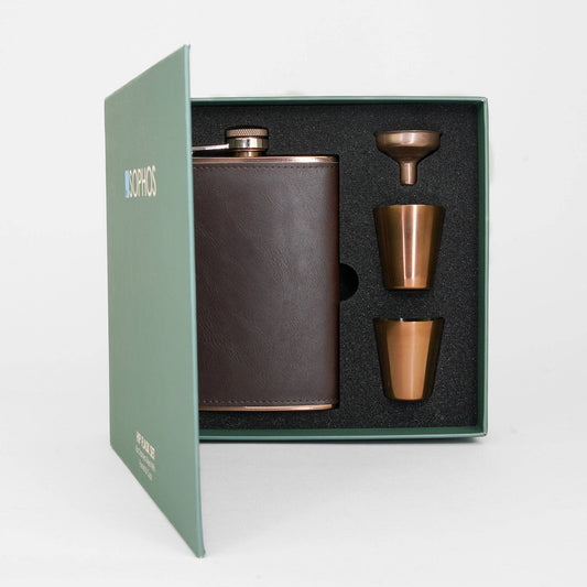 Sophos - 4 Piece Copper Hip Flask Set