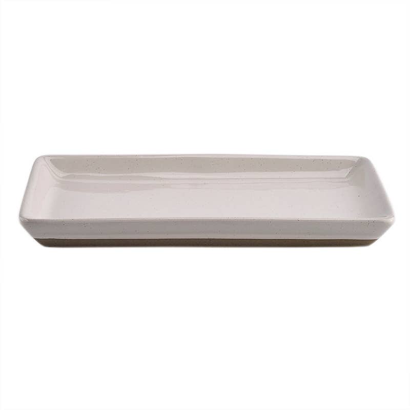 Sweet Water Decor - Cream Stoneware Tray - Home Decor & Gifts