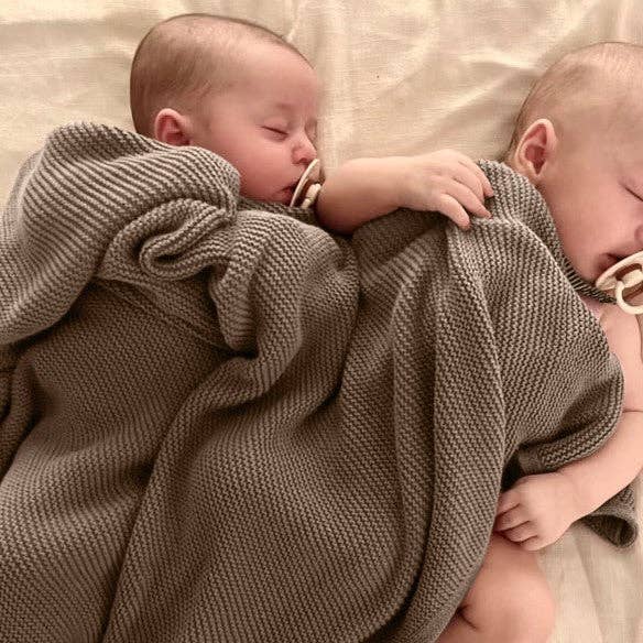 Bleu La La - 100% Organic Luxury Cotton Swaddle Receiving Baby Blanket