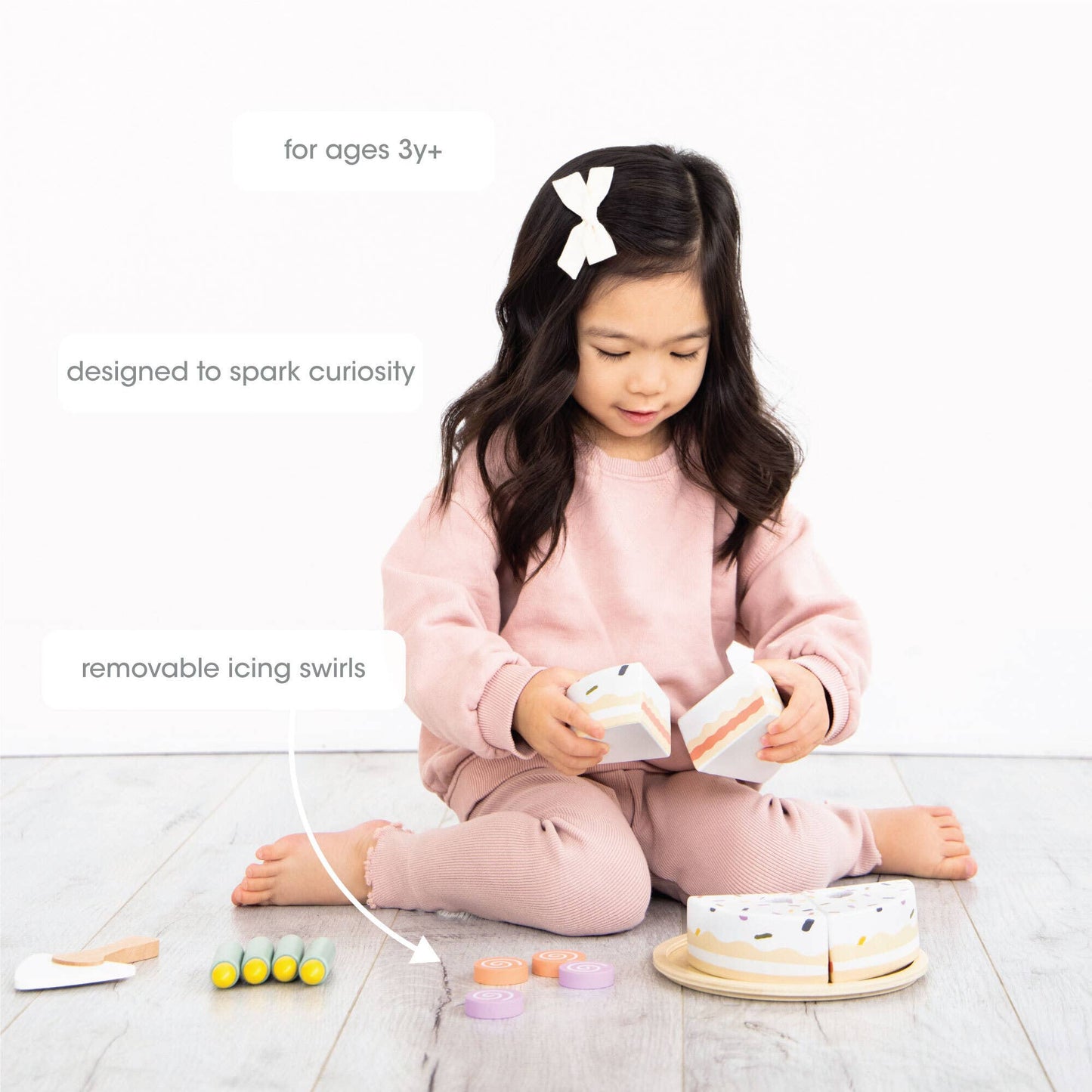 Pearhead - Celebration Wooden Cake Set, Developmental Toys