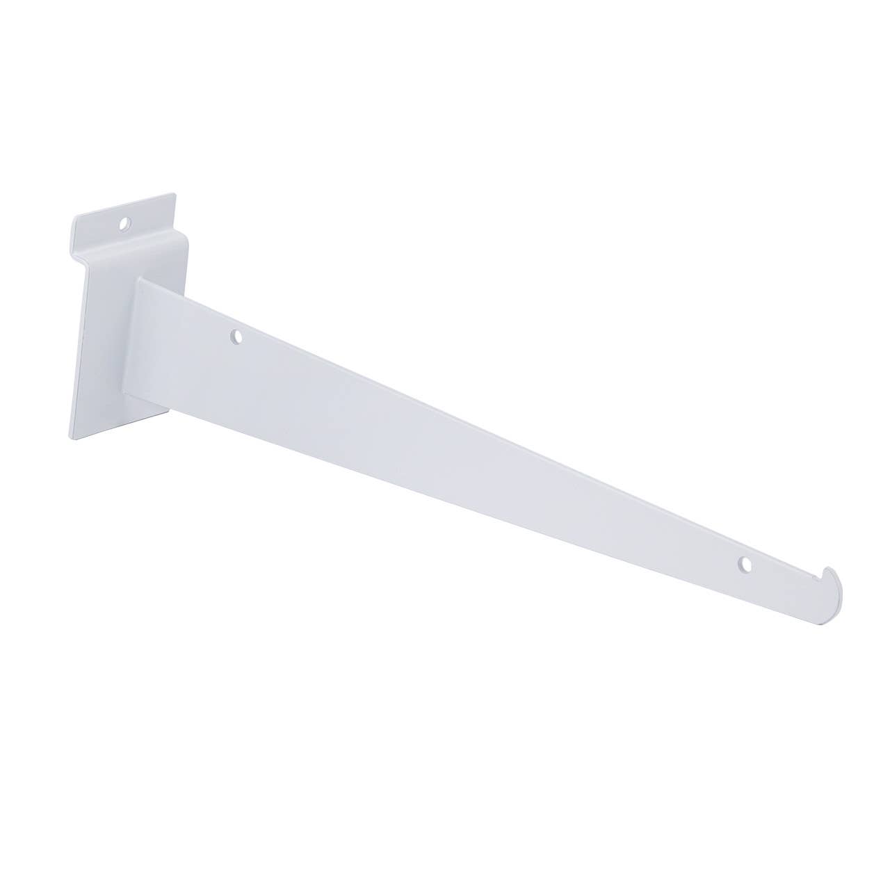 Store Supply Warehouse - 12"L White Shelf Bracket For Slatwall