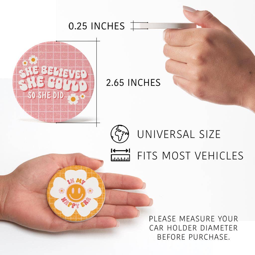 Clairmont & Co - Car Coaster Pack, Sweet 16 Gifts, Gifts for Girls, Grad Gift