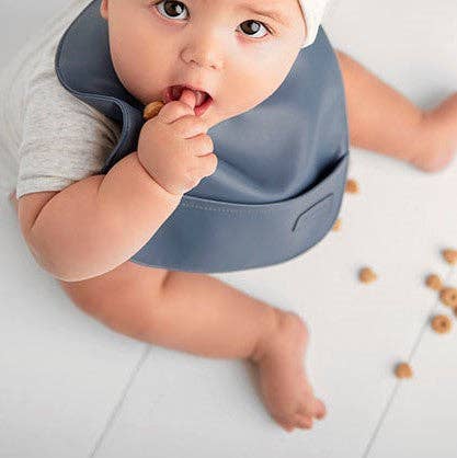 Bleu La La - Classic -Vegan leather bib 0-12 months