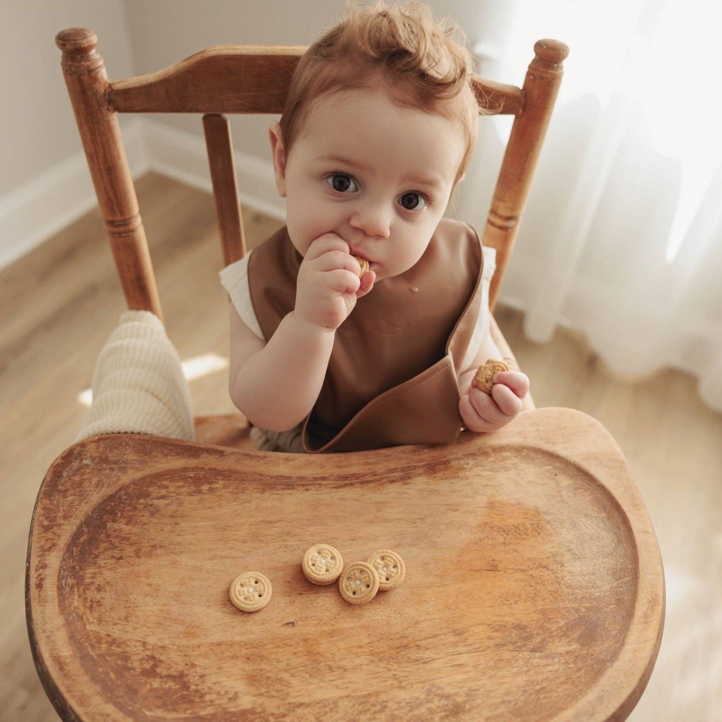 Bleu La La - Classic -Vegan leather bib 0-12 months