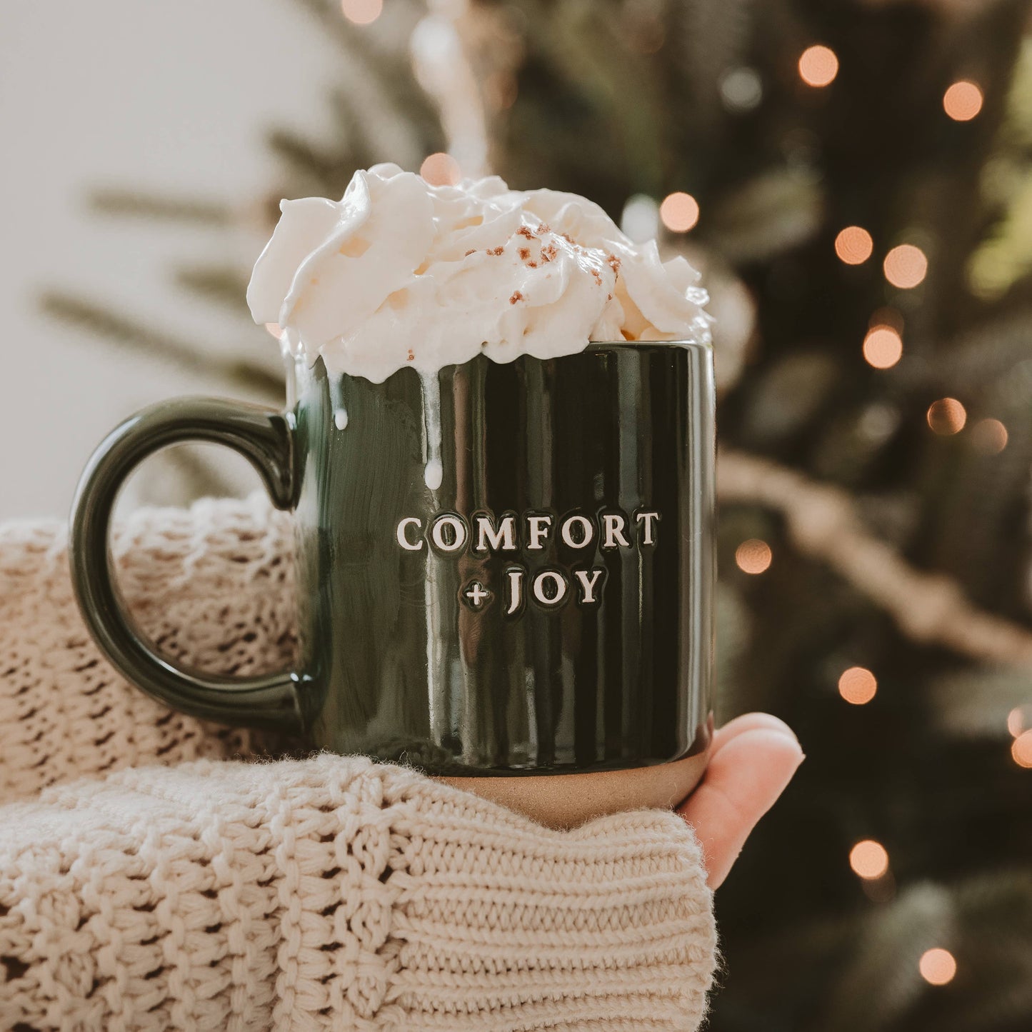 Sweet Water Decor - Comfort and Joy Stoneware Coffee Mug - Christmas Decor