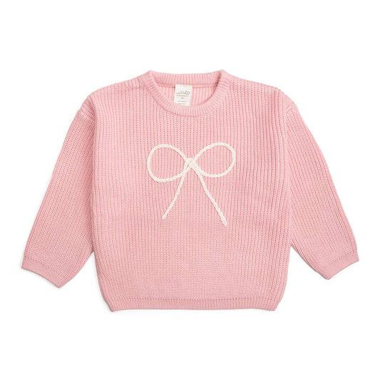 Sweet Wink - Bow Yarn Knit Sweater - Kids Sweaters - Girls Clothes