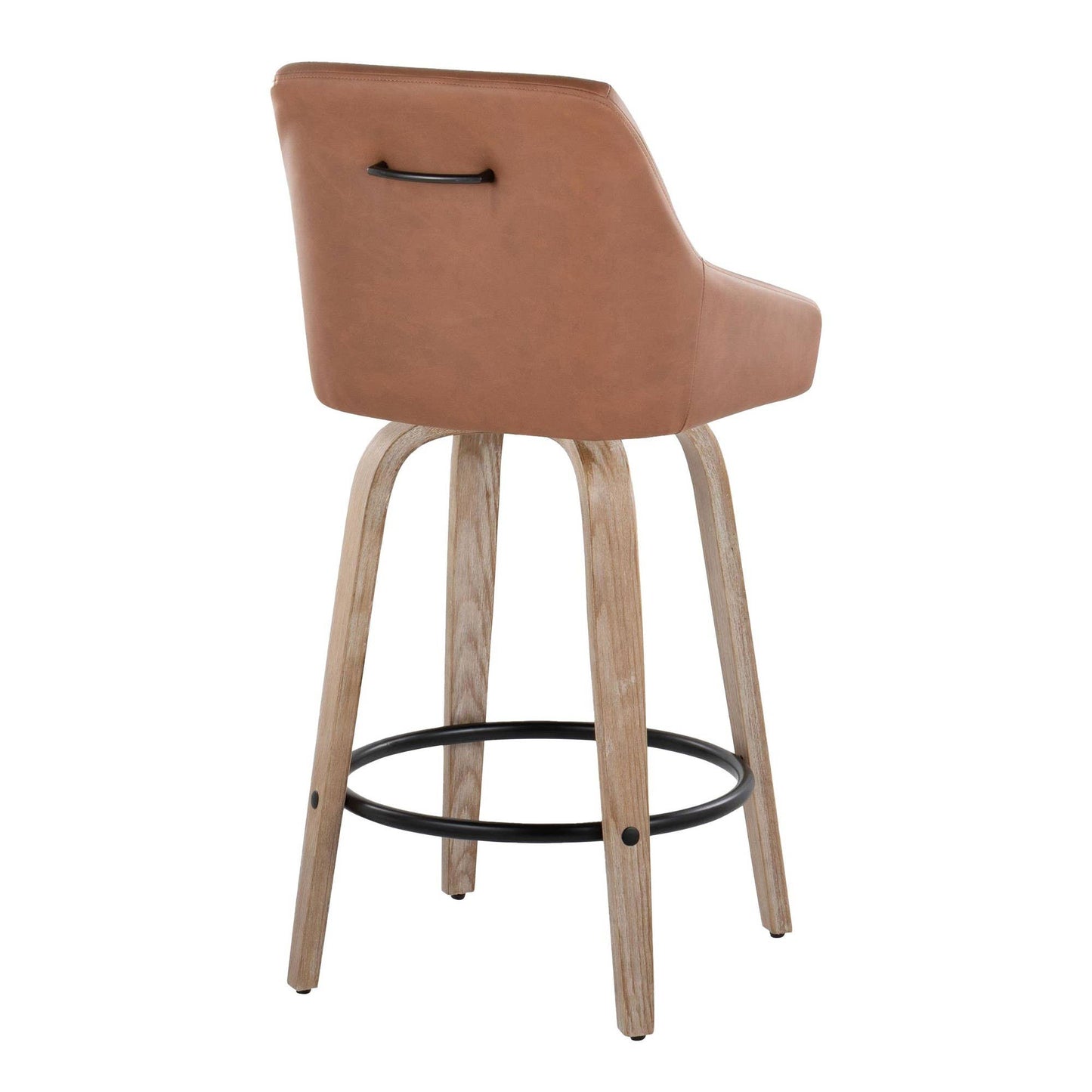 LumiSource and Grandview Gallery - Hannah 26" Fixed-Height Counter Stool WW - Set of 2