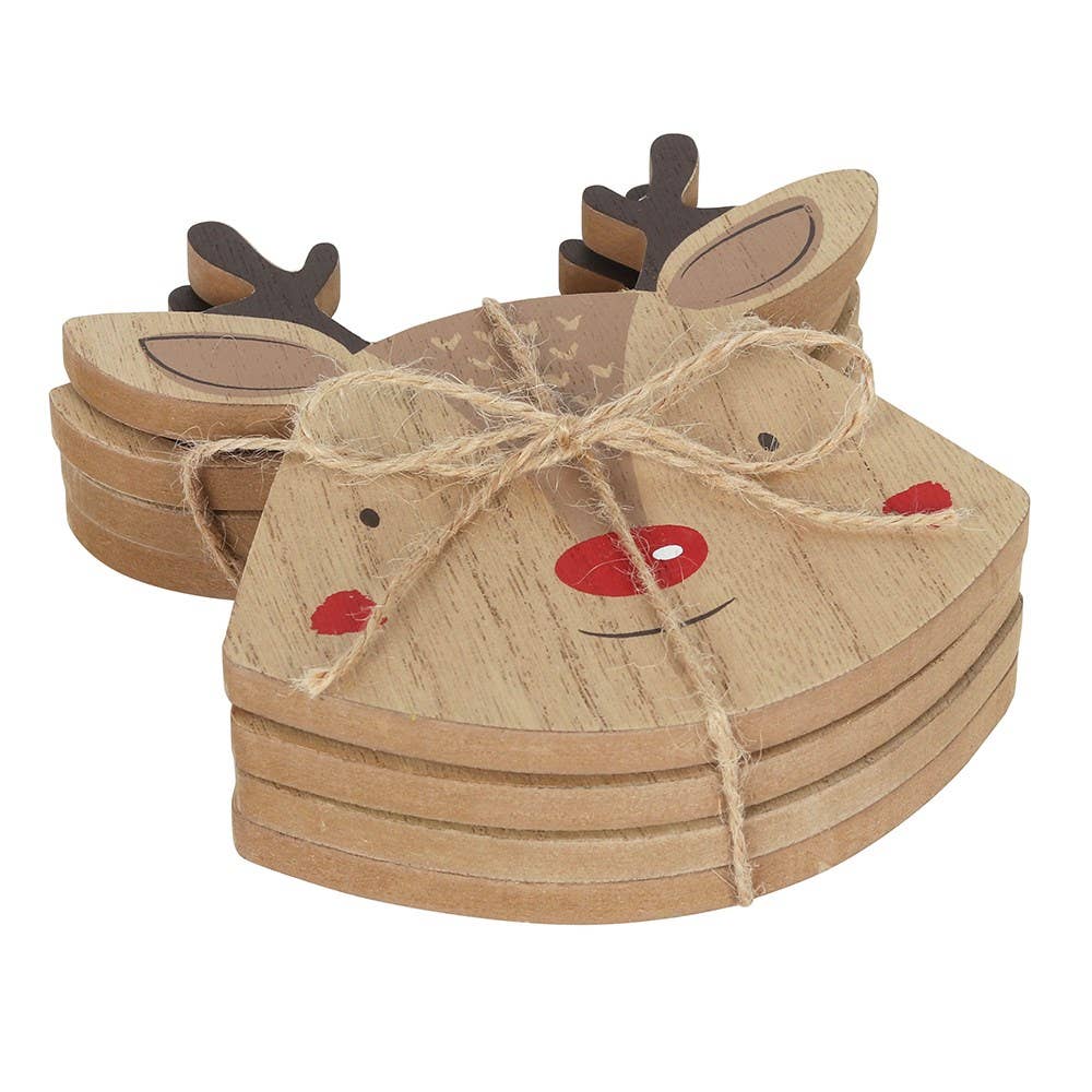 Something Different Wholesale - Set of 4 Christmas Reindeer Coasters