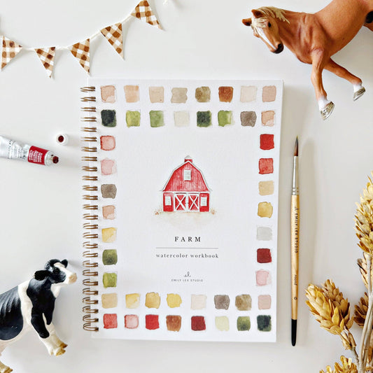emily lex studio - Farm watercolor workbook