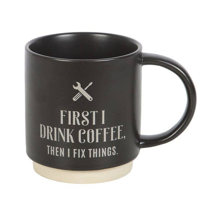 Something Different Wholesale - First I Drink Coffee Father's Day Mug with Multi-tool Pen