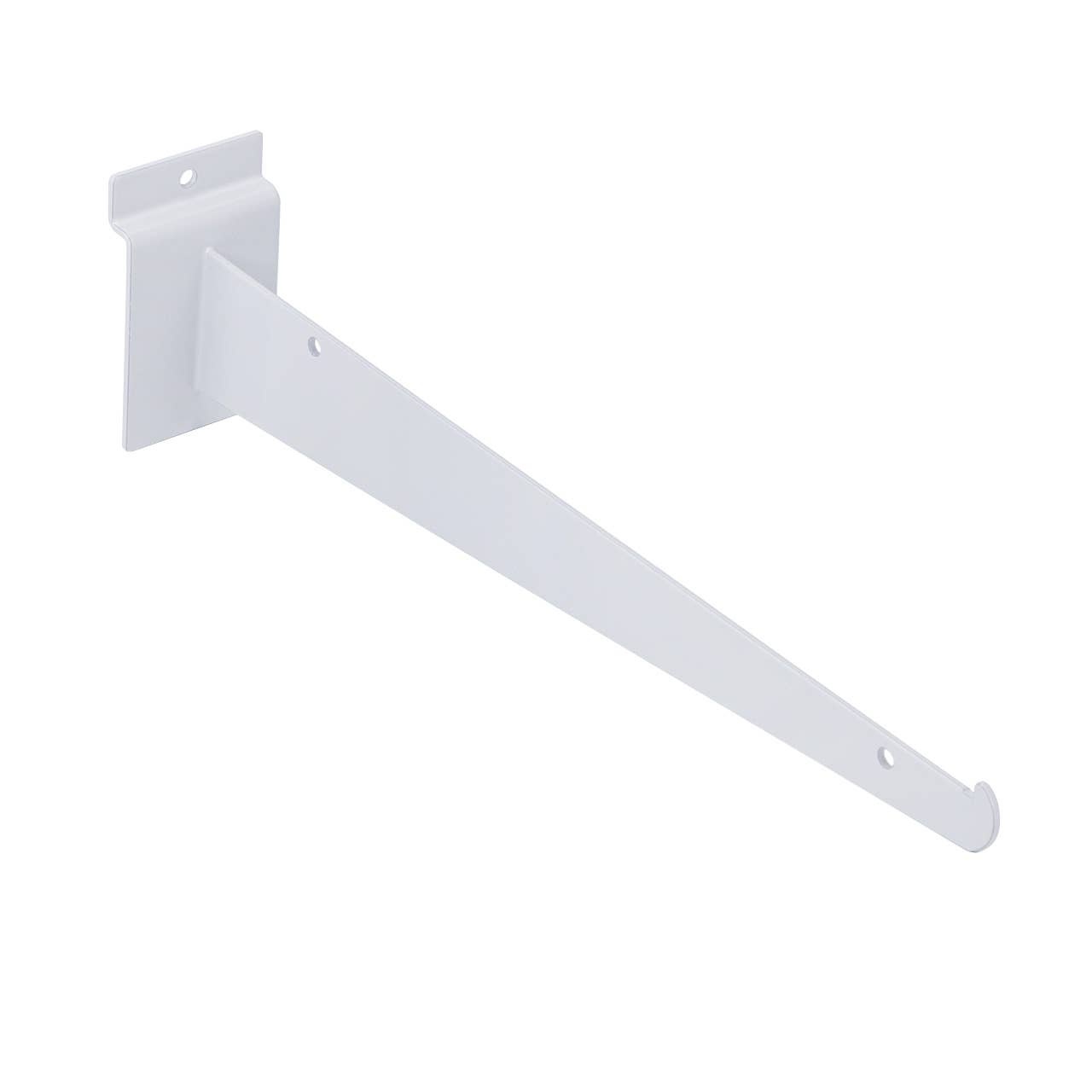 Store Supply Warehouse - 12"L White Shelf Bracket For Slatwall