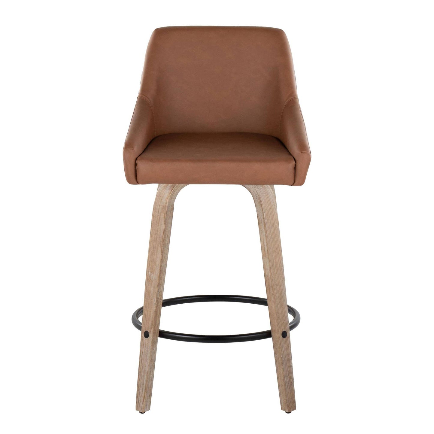 LumiSource and Grandview Gallery - Hannah 26" Fixed-Height Counter Stool WW - Set of 2