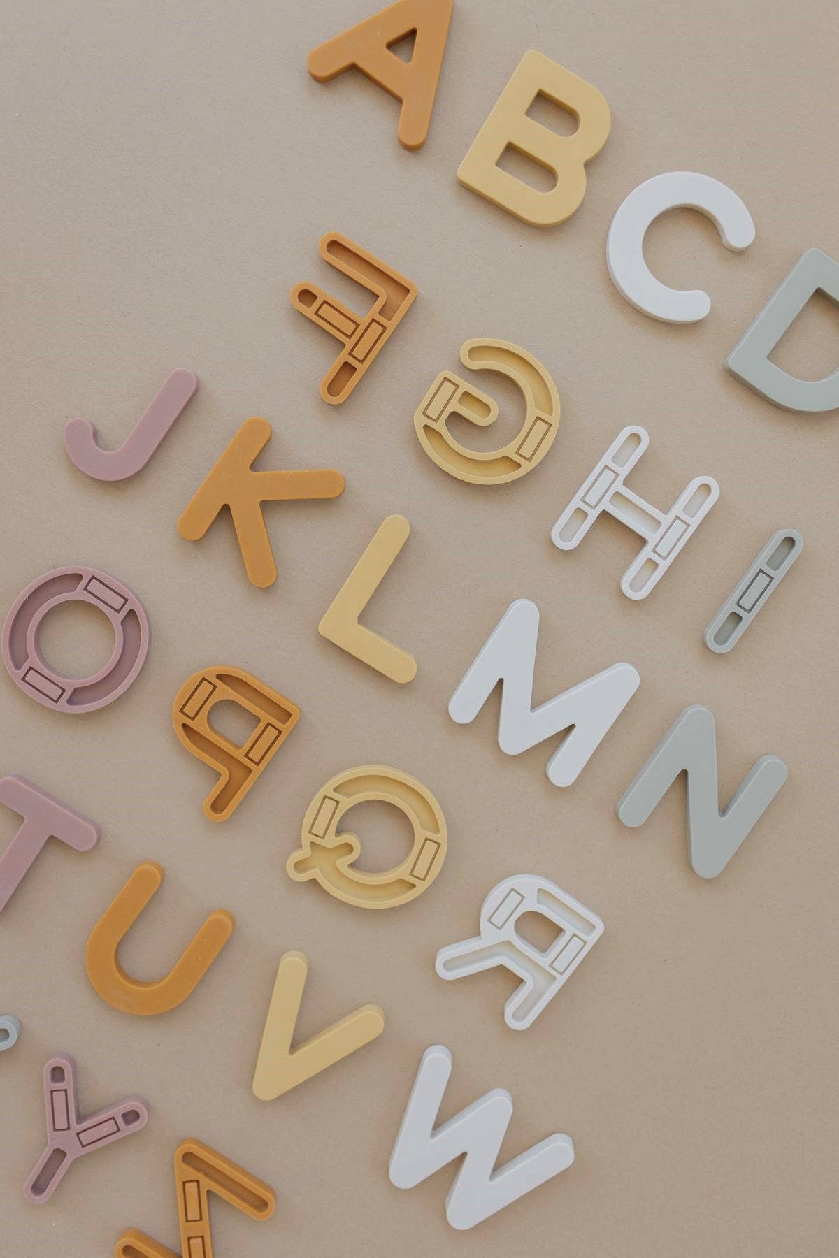 Brooklyn Neutral - Silicone Alphabet Magnets