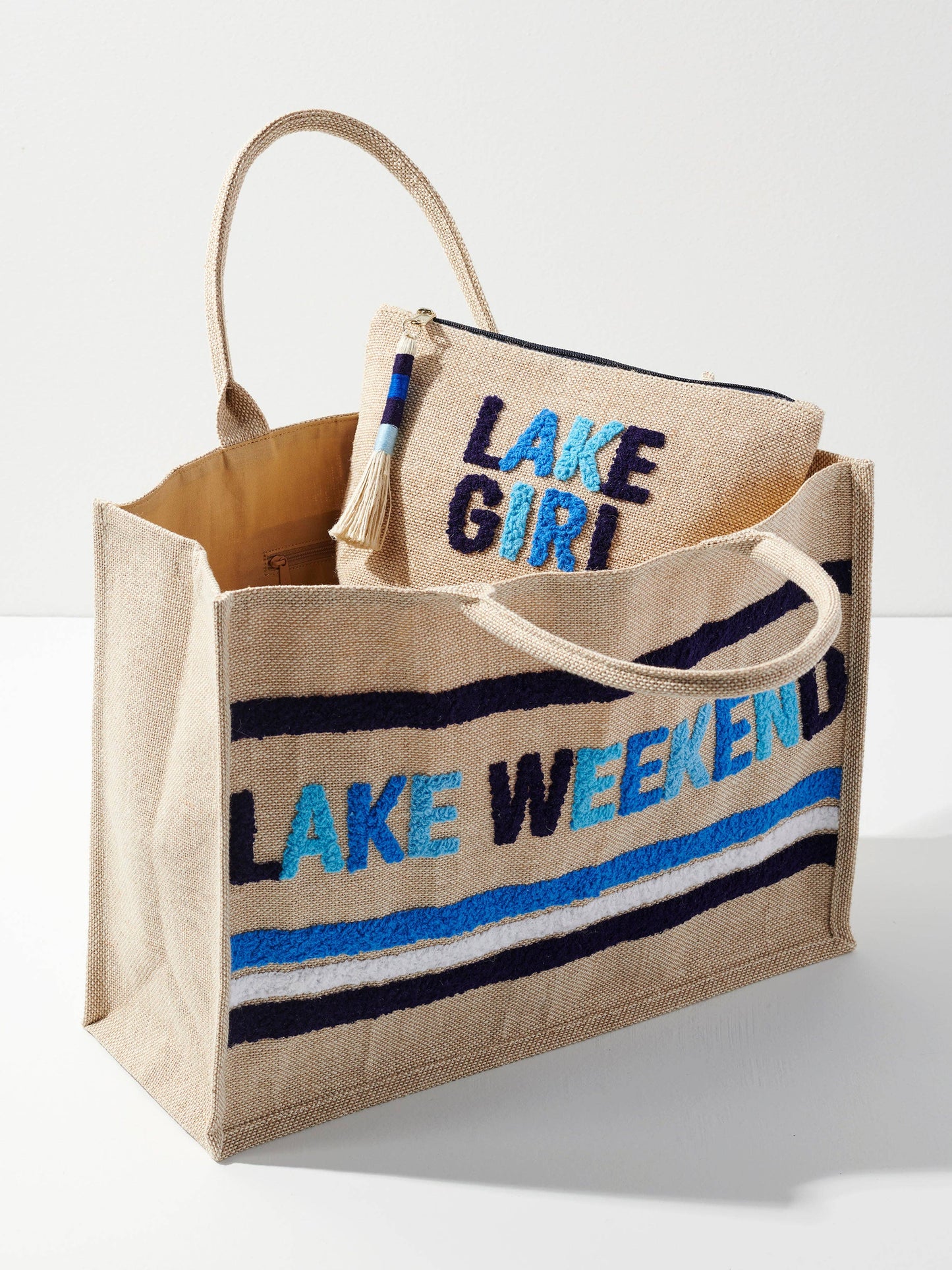 Shiraleah - LAKE ZIP POUCH, NATURAL