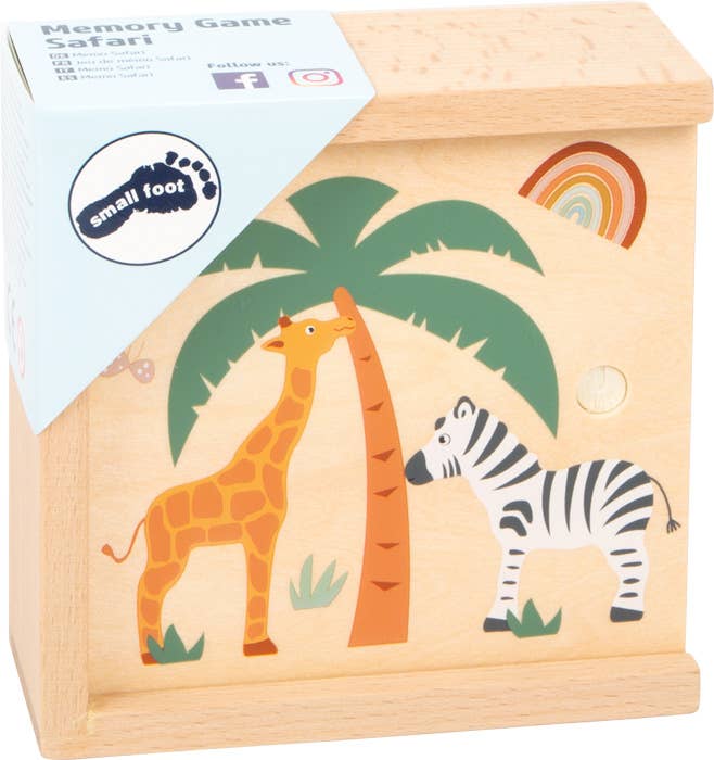 Hauck Toys - Small Foot Wooden Toys Safari Themed Memory Game